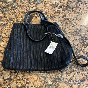 Nine west black handbag with shoulder strap. Like New with tags